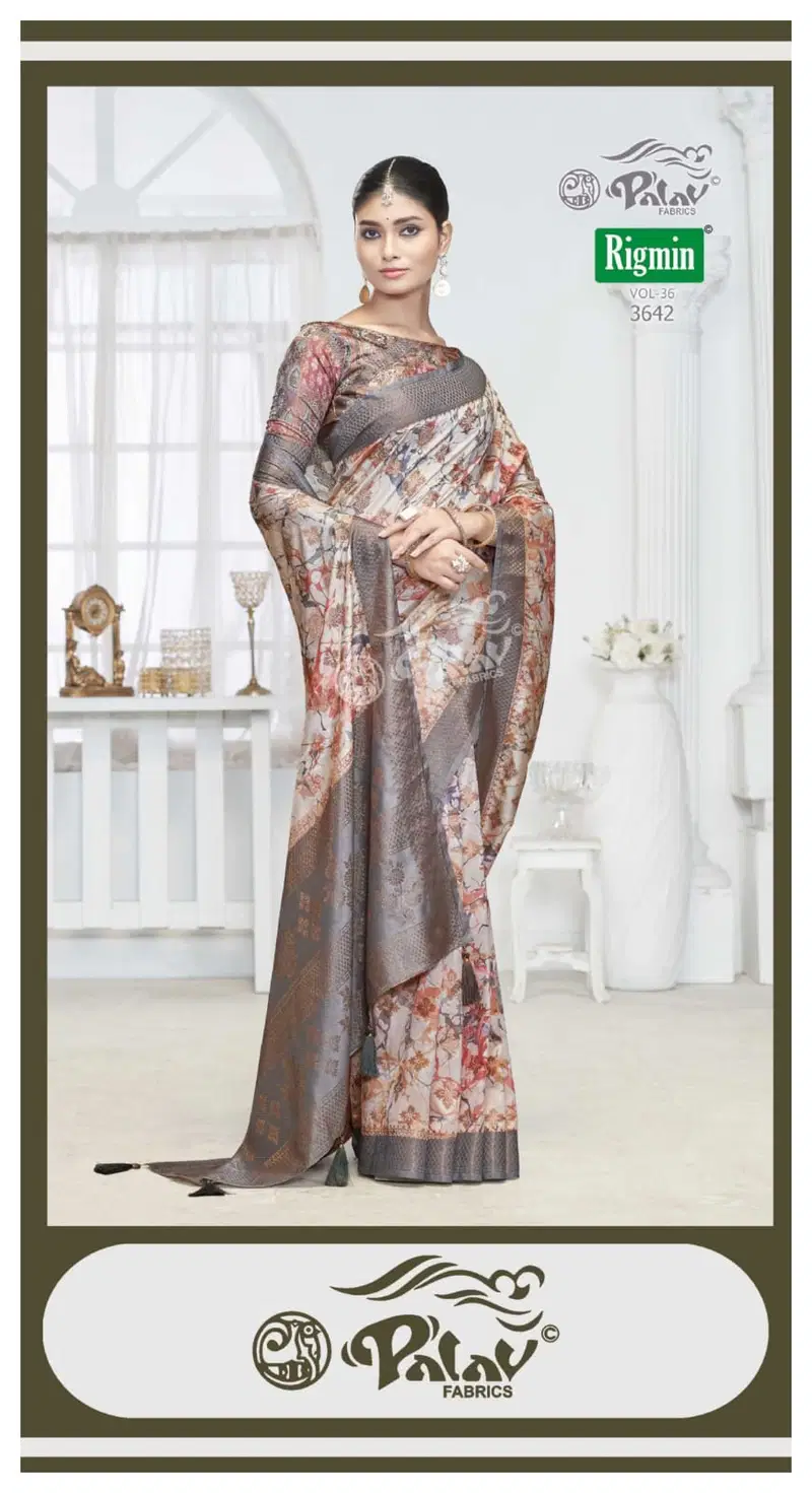 Rigmin Vol 36 By Palav Digital Printed Silk Sarees Wholesalers In Delhi